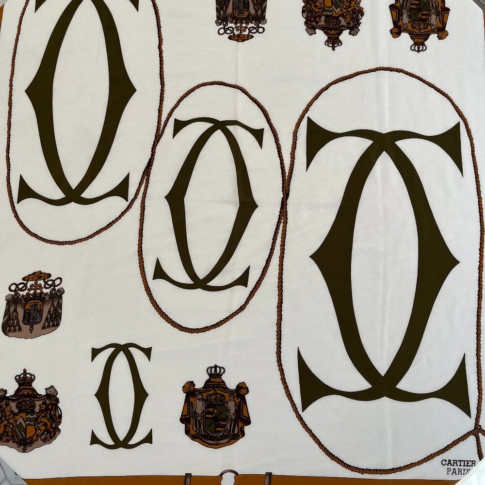 Cartier authentic 90 silk scarf